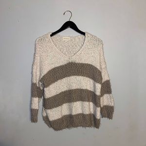 Dreamers striped popcorn knit sweater
